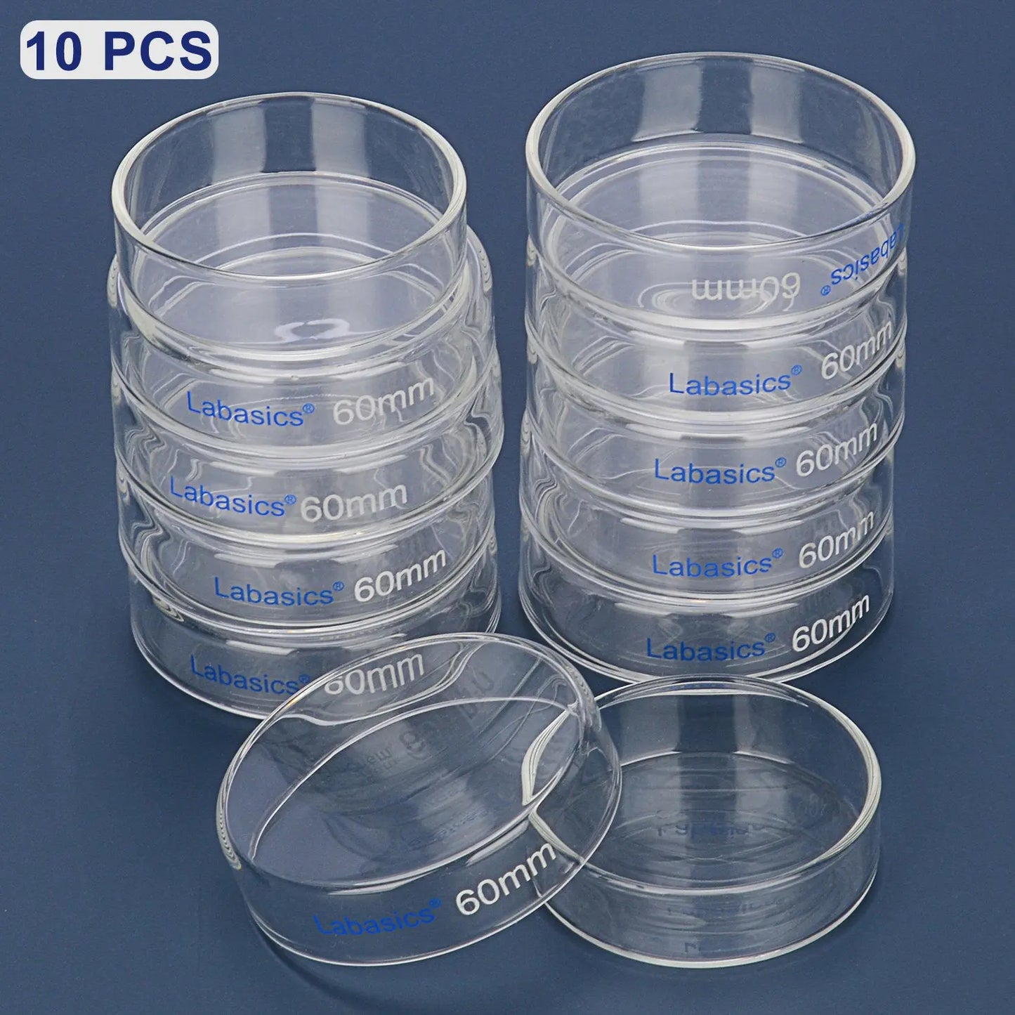 Glass Petri Dishes, 10 Packs Labasics shop
