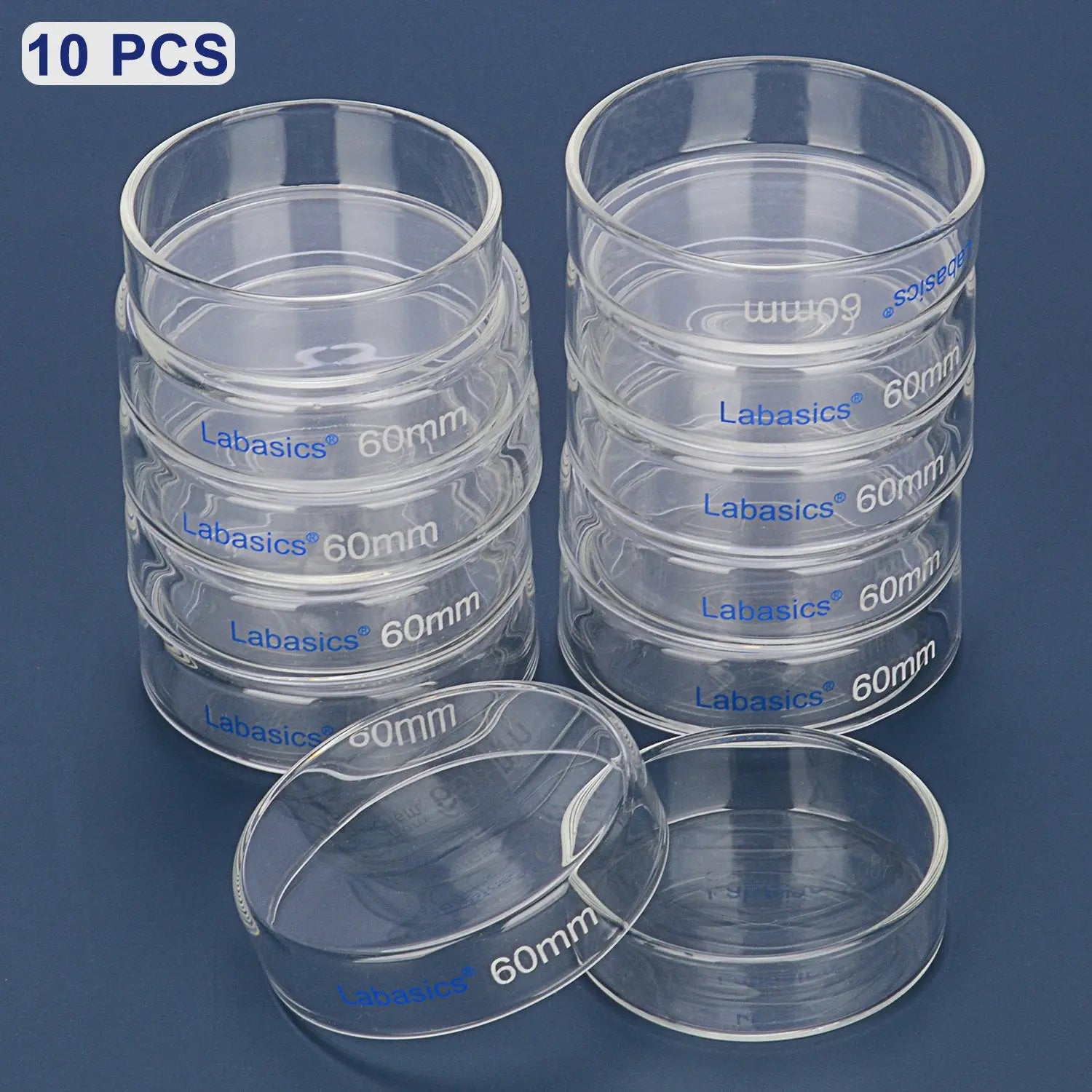 Glass Petri Dishes, 10 Packs Labasics shop