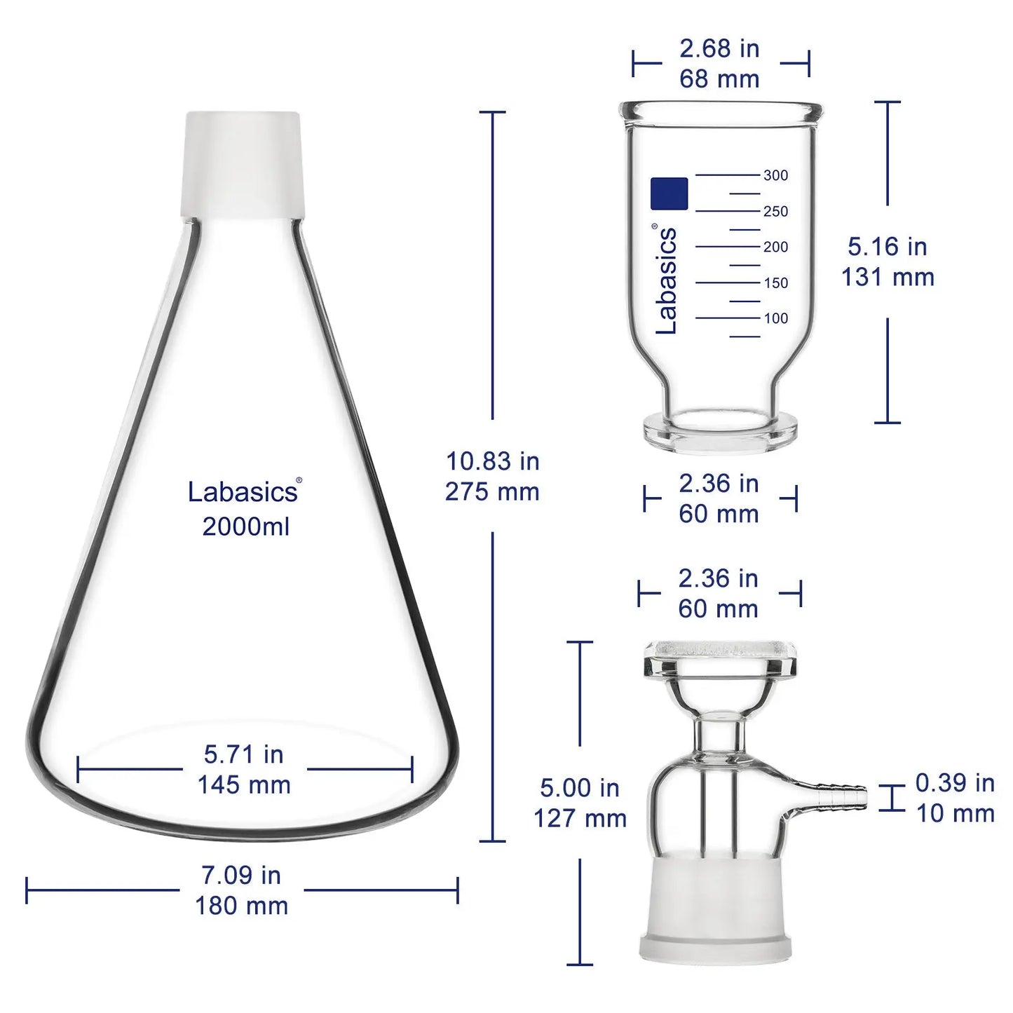 Vacuum Filtration Apparatus, 500-2000 ml Labasics