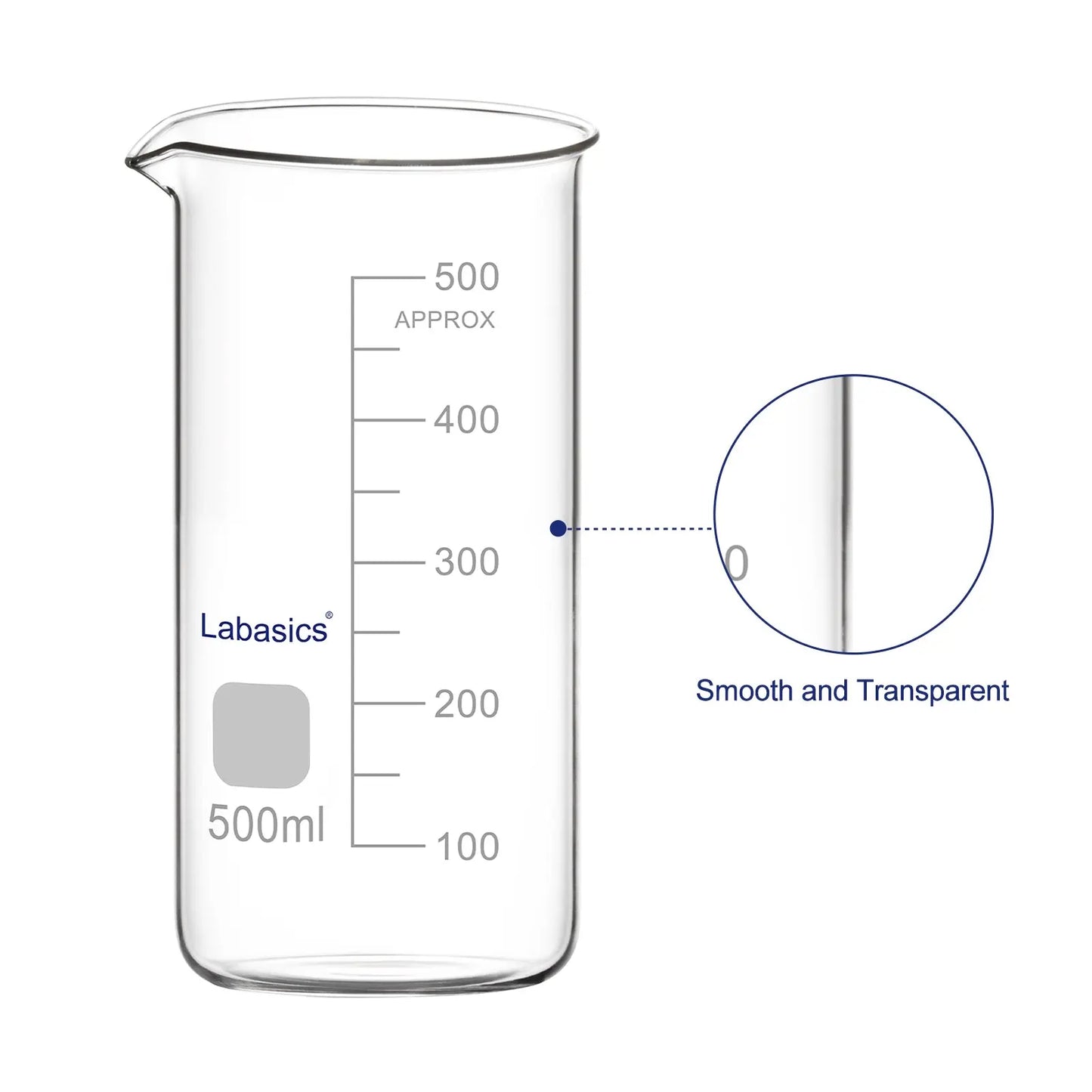 Tall Beaker with Pouring Spout, 50-500 ml Labasics shop