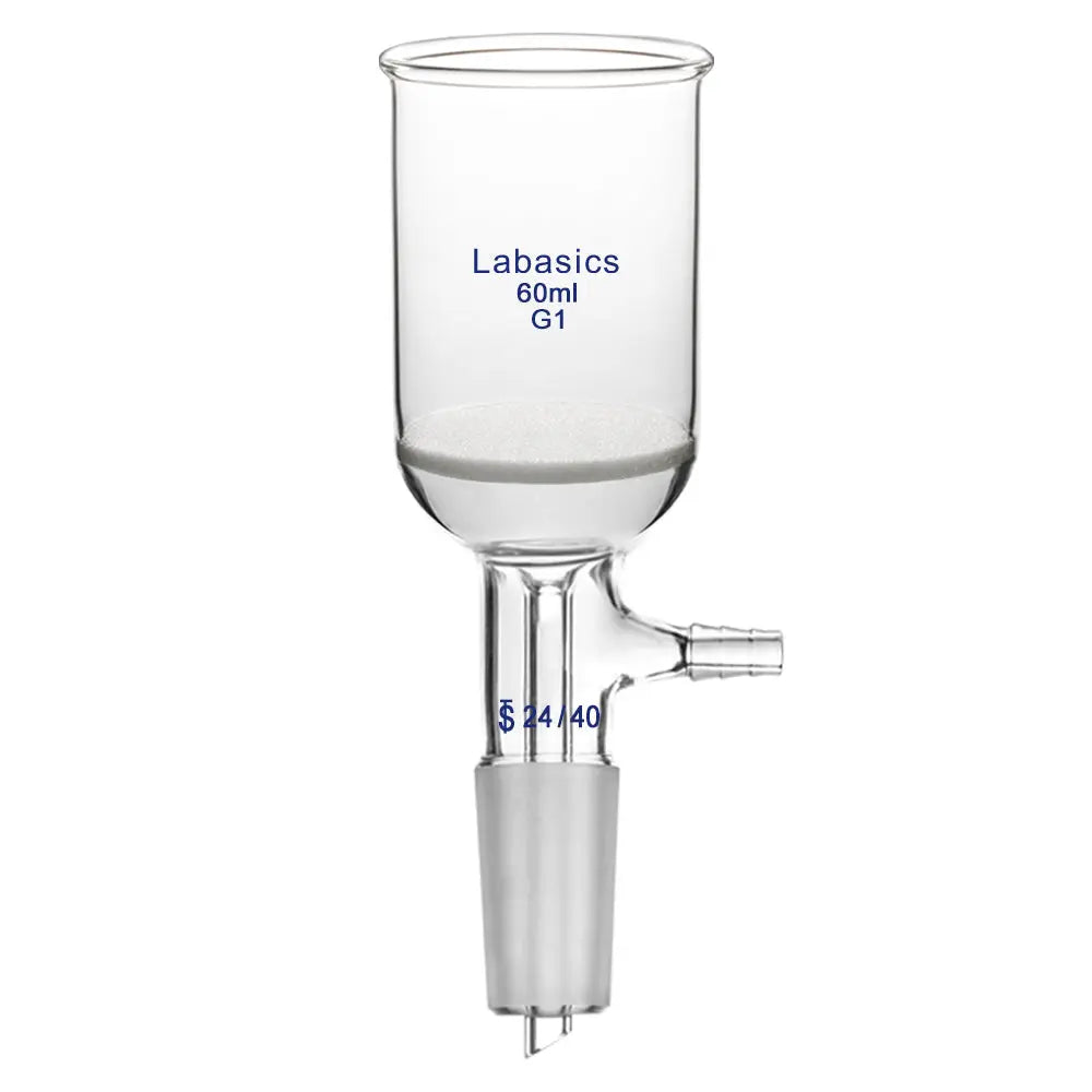 Büchner filtering funnel, 60 mL, coarse frit 80–120 μm, 24/40 joint, borosilicate glass, for fast vacuum filtration