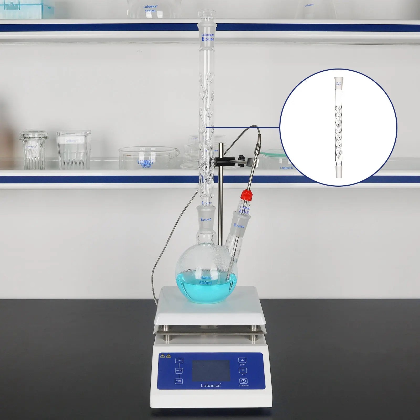 Vigreux Distillation Column, 24/40 Joints, 200/300/400 mm Labasics