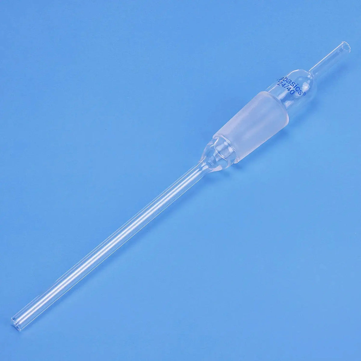 Glass Extended Adapter, Air Flow Tube Borosilicate Glass Inlet Adapter with Extended Drip Tube 8 mm Diameter and 15 mm Lower Length Labasics