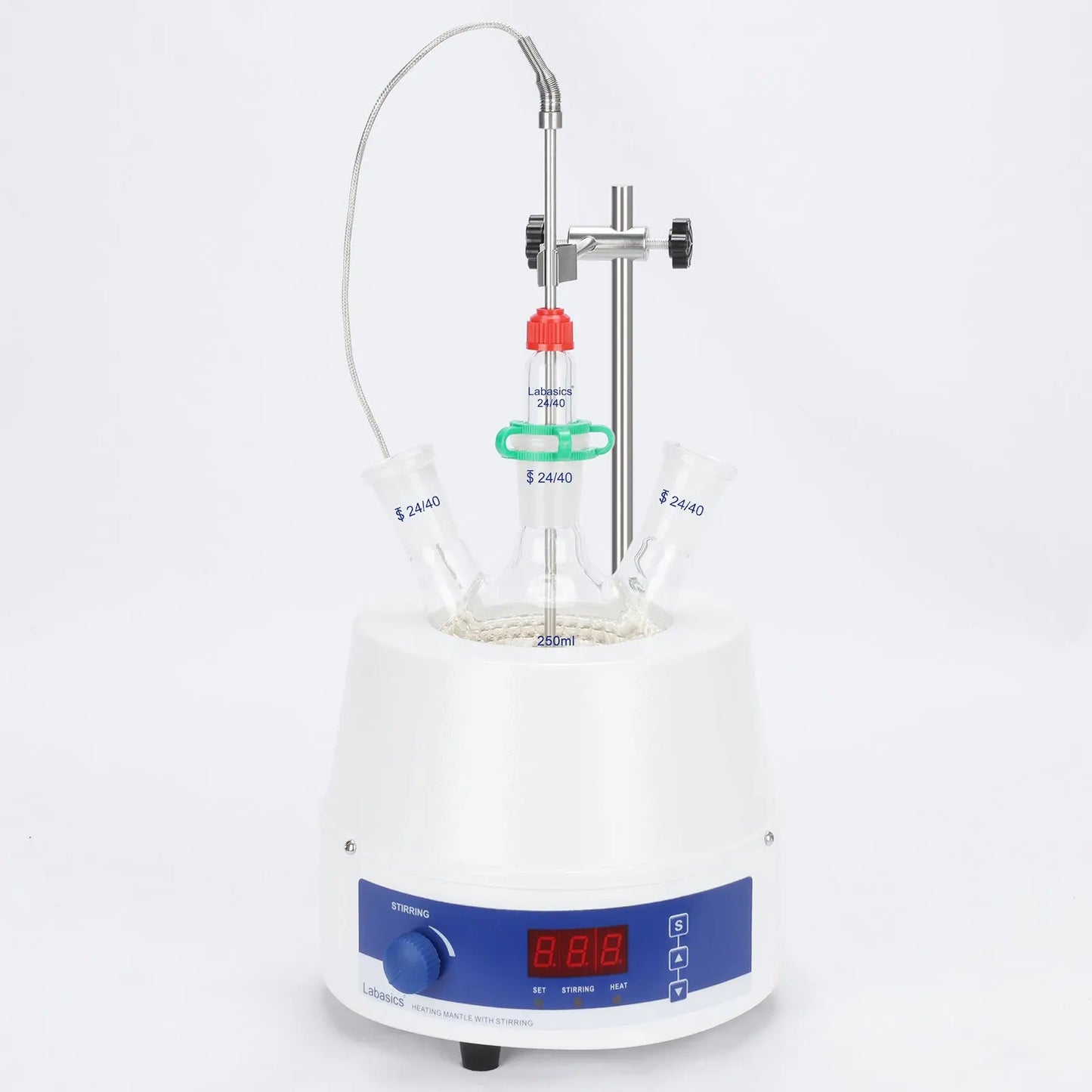 Digital Magnetic Stirring Heating Mantle with Temperature Probe, 250-1000 mL, RT-300℃, 20-1200 RPM Labasics