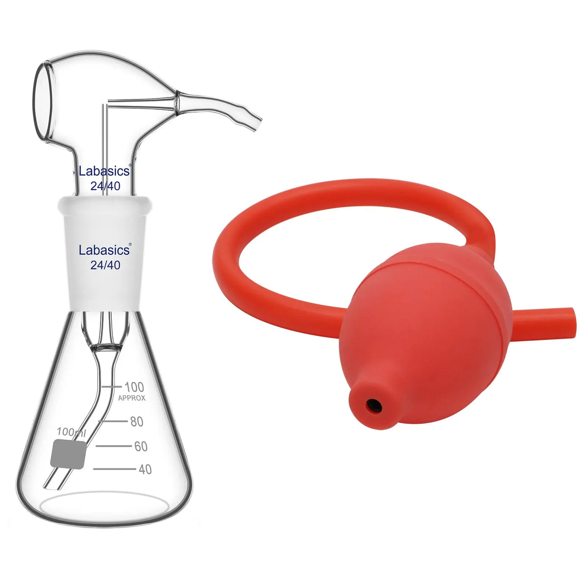 100 mL color-developing spray bottle with rubber squeeze bulb