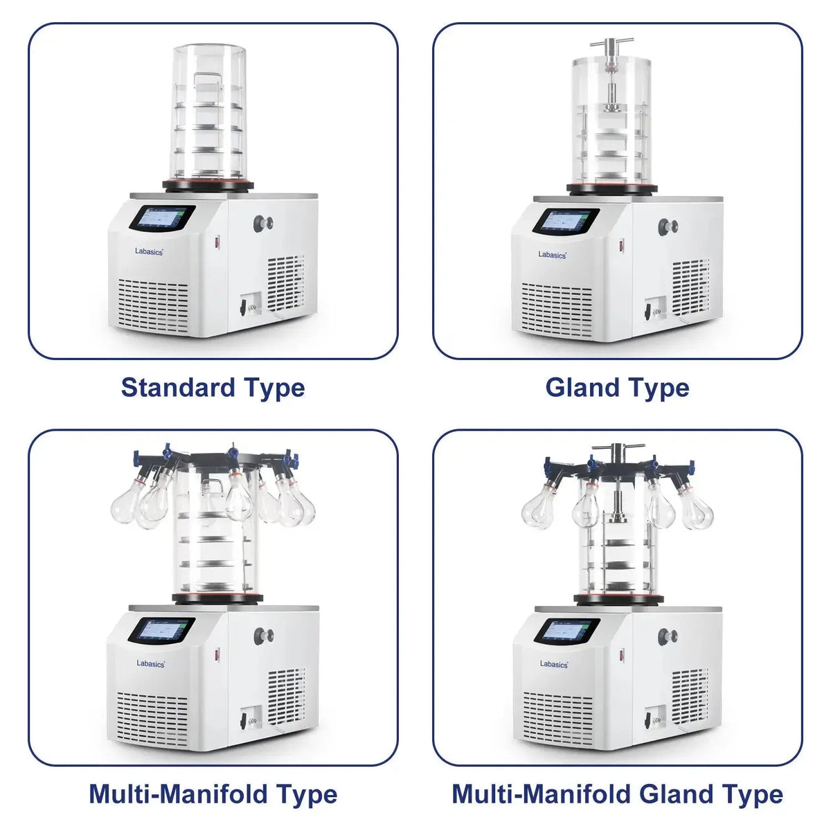 Benchtop Freeze Dryer, <60°C Cold Trap, 3 kg Water Capacity, 0.092-0.12 m² Freeze Drying Area Labasics Shop