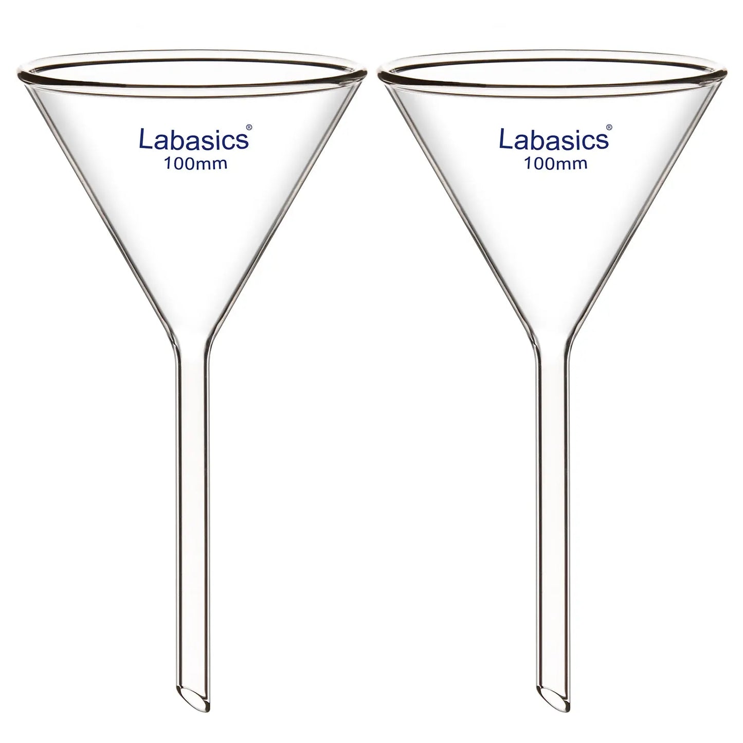 Glass Funnel, Short Stem, 2 Packs Labasics