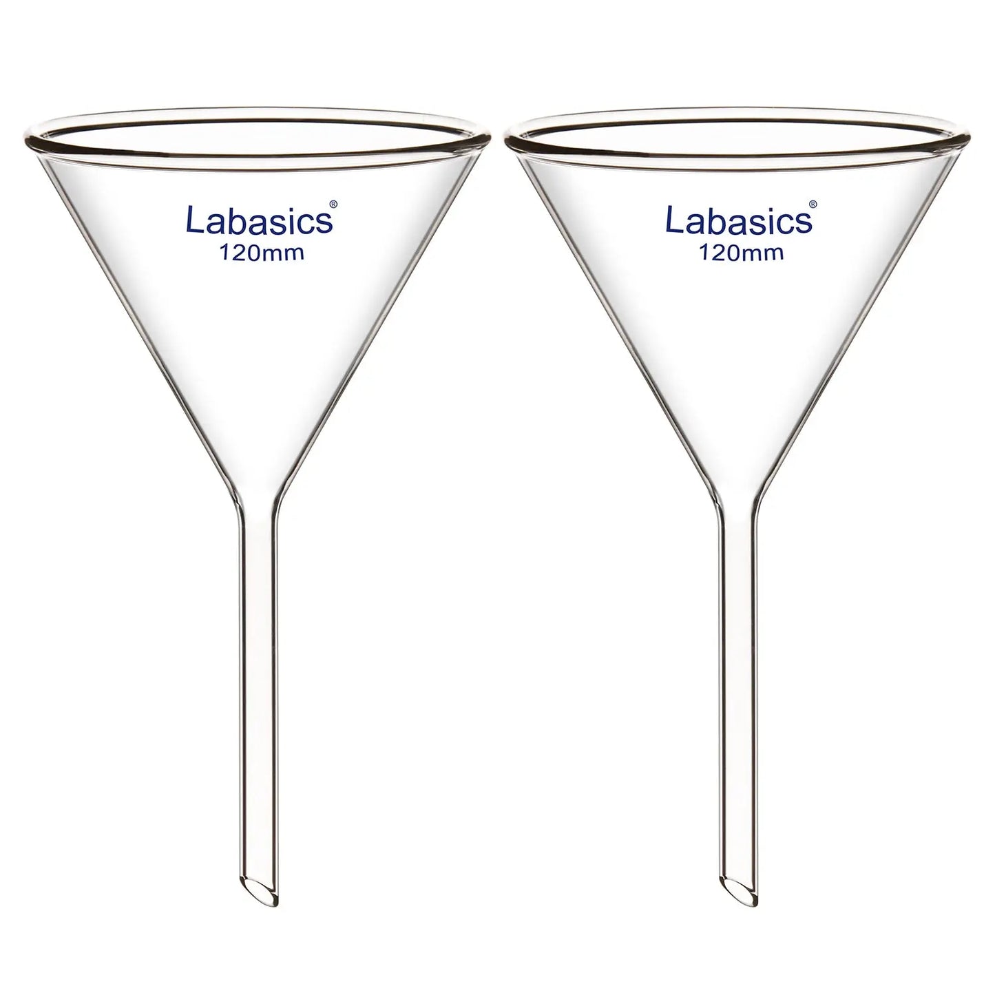 Glass Funnel, Short Stem, 2 Packs Labasics