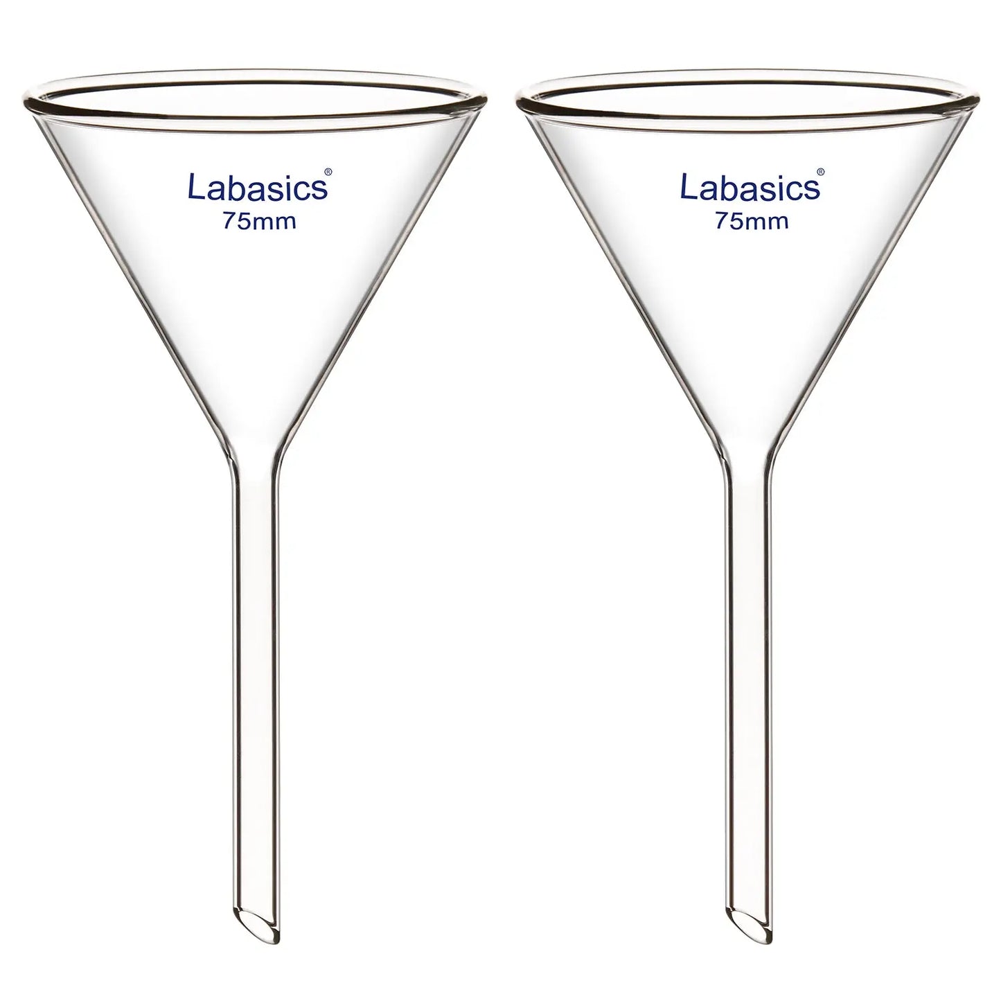 Glass Funnel, Short Stem, 2 Packs Labasics