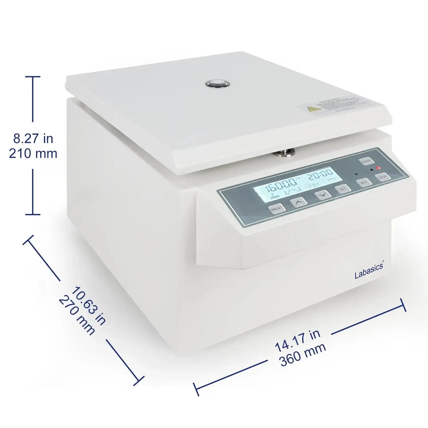 High-Speed Digital Centrifuge, 16000 RPM Max Speed, 17940xg Max Centrifugal Force, Angle Rotor Labasics