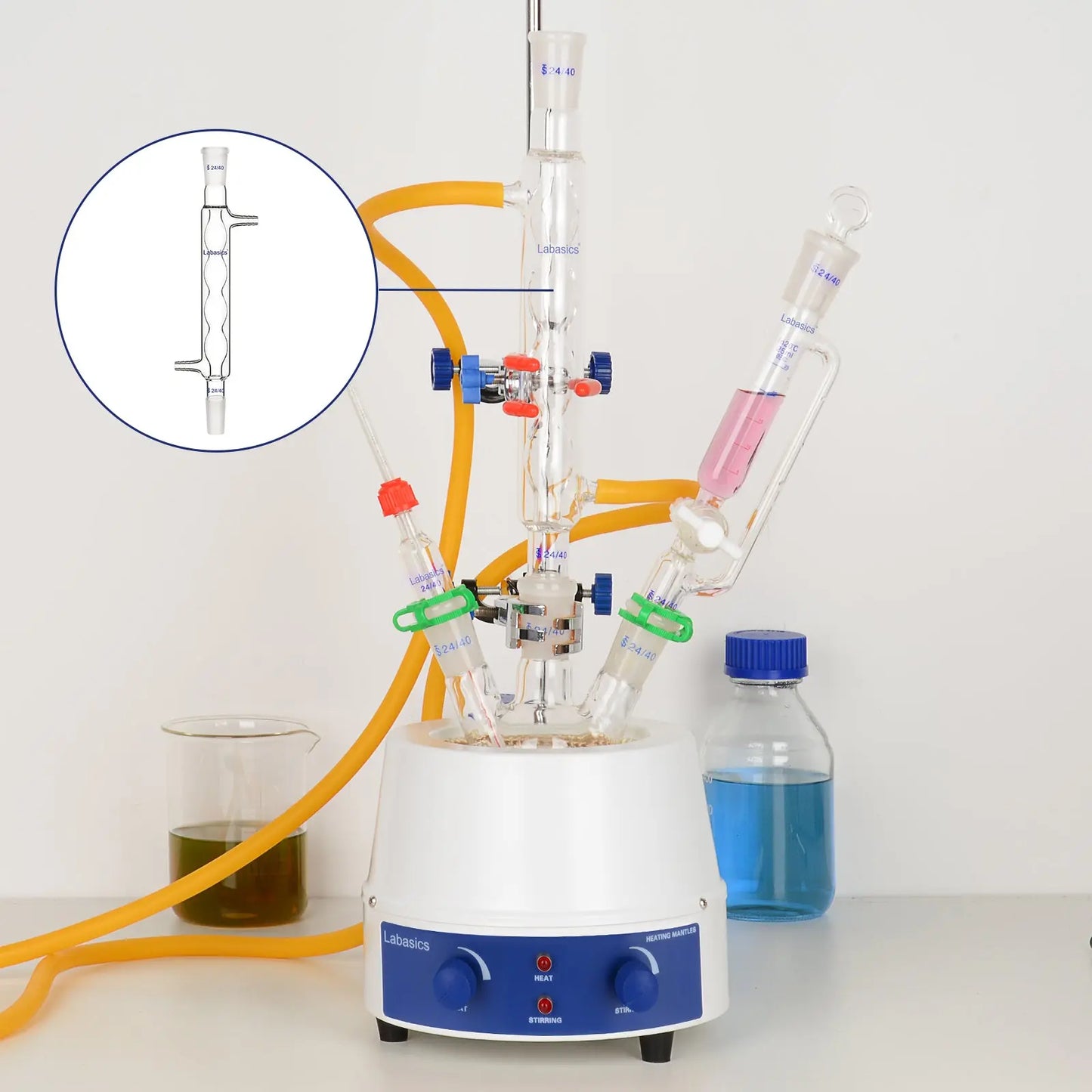 Glass Allihn Condenser, 24/40 Joint Jacket Length Labasics