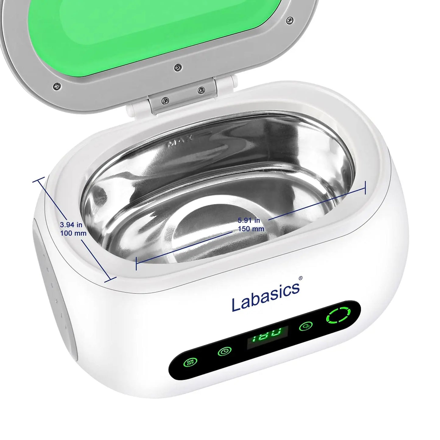 Multi-Purpose Ultrasonic Cleaner, Digital Timer, 600 mL Labasics