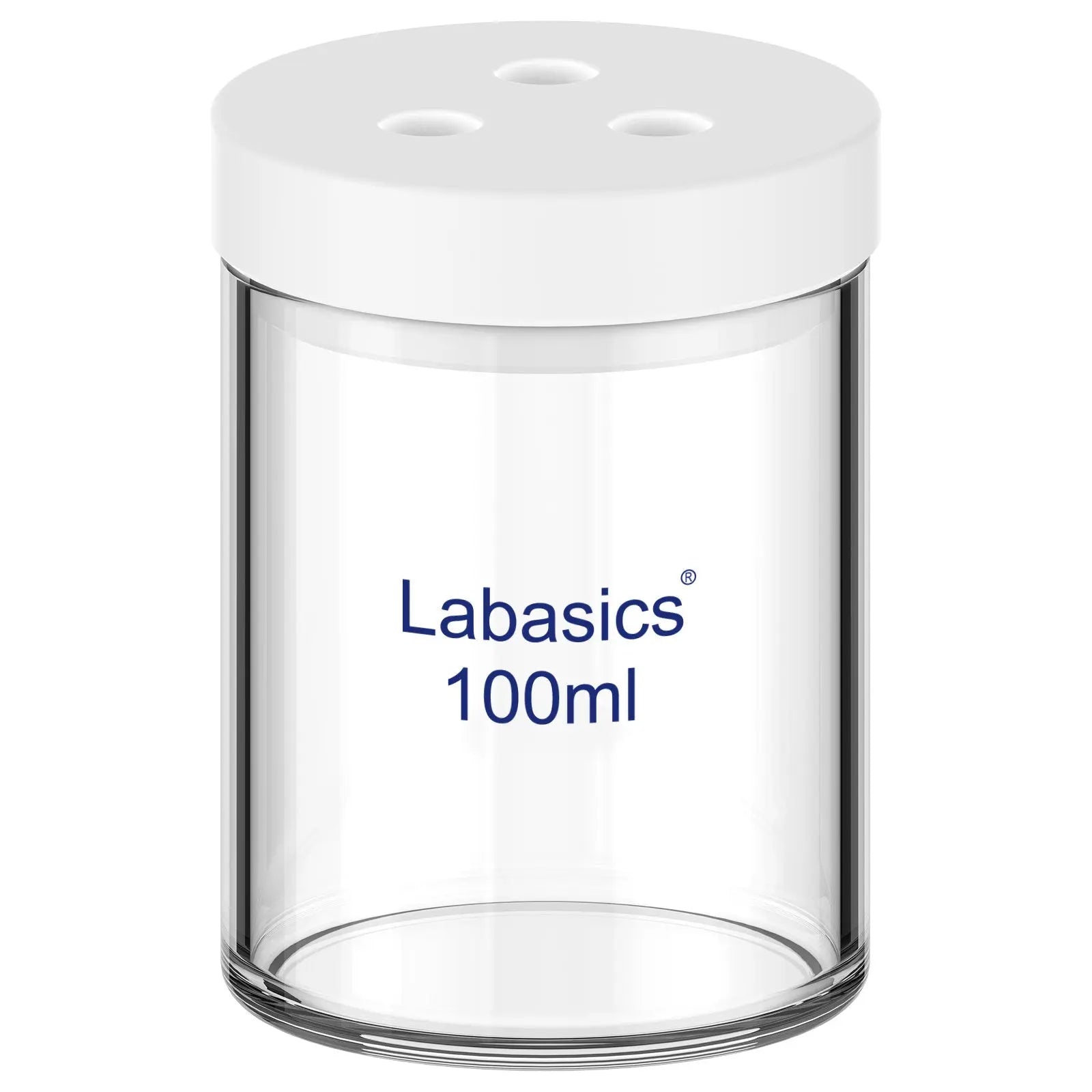 Non-sealed electrolytic cell, 100 mL, glass reaction vessel with PTFE lid, suitable for three-electrode system setup and corrosion testing in lab