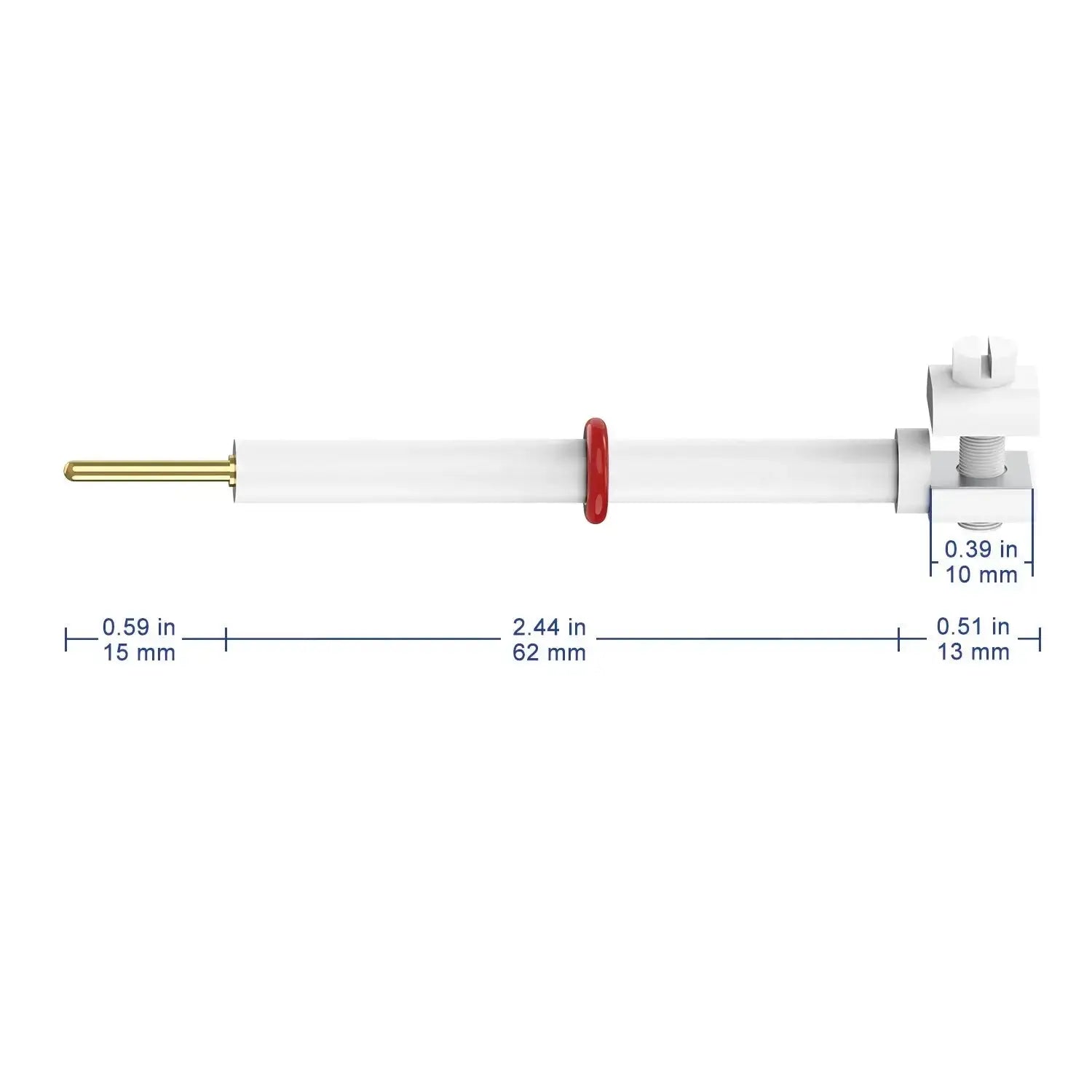 titanium sheet electrode clamp ptfe body gold plated copper rod laboratory use
