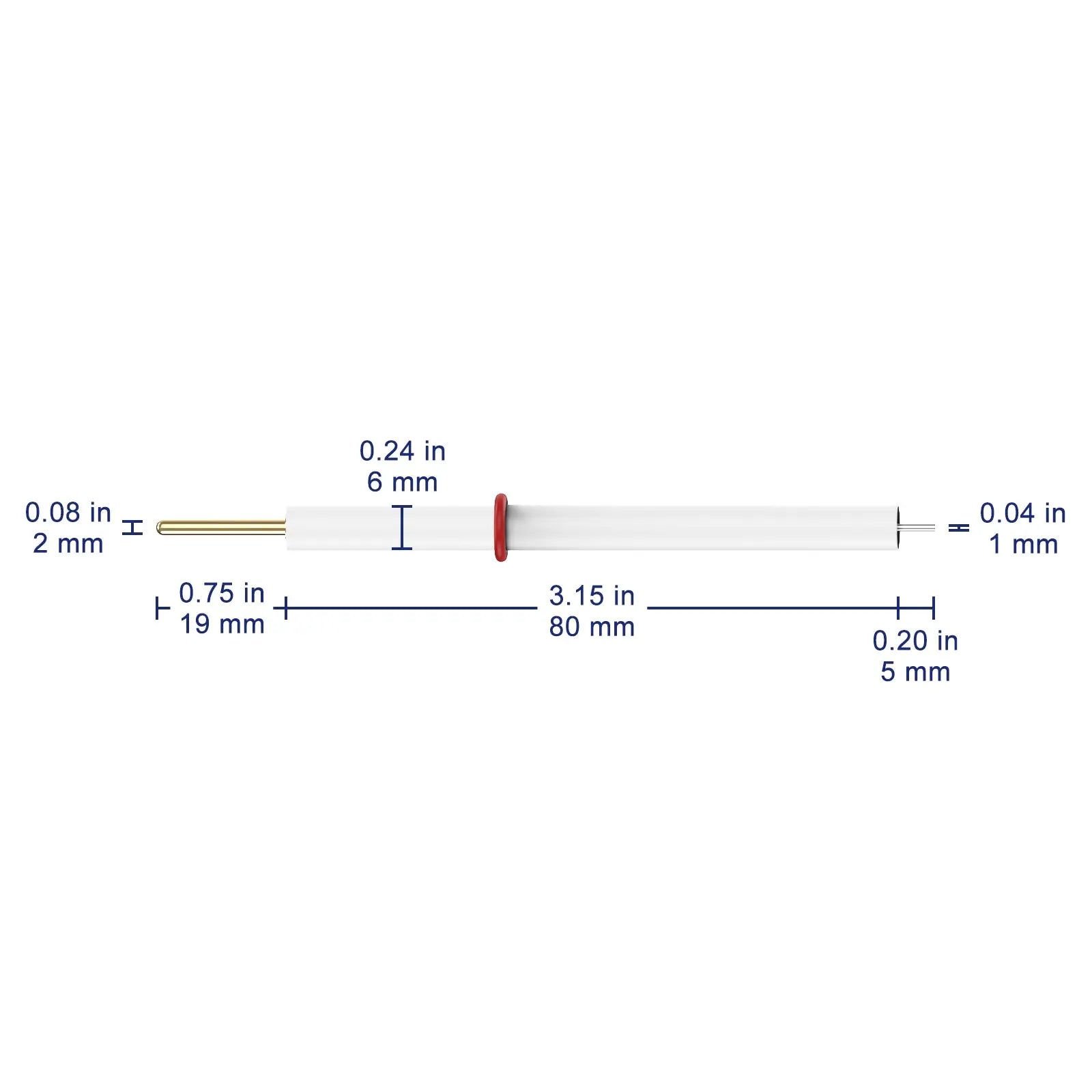 Platinum Column Electrode, 99.99% Purity, 1 x 5 mm Labasics