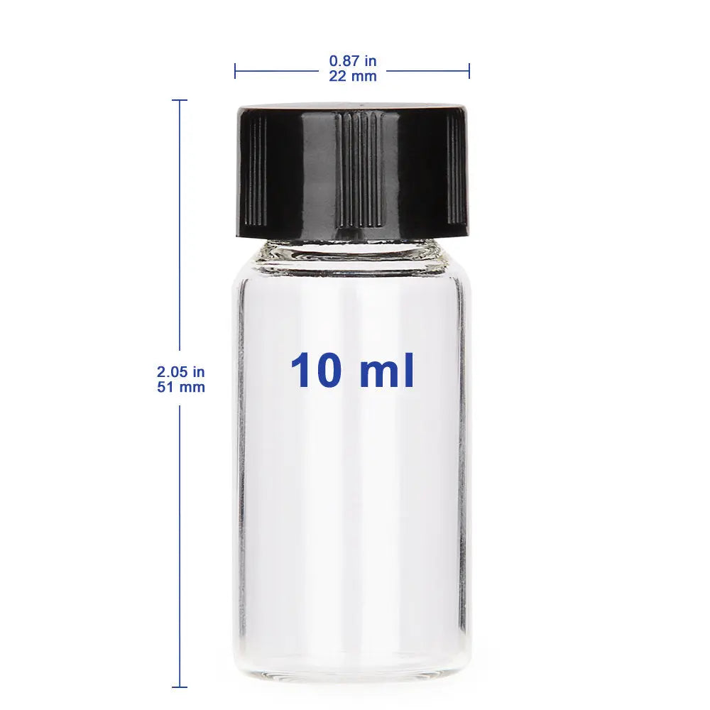 Clear Glass Liquid Sampling Vials Reagent Bottle with Cap Closure