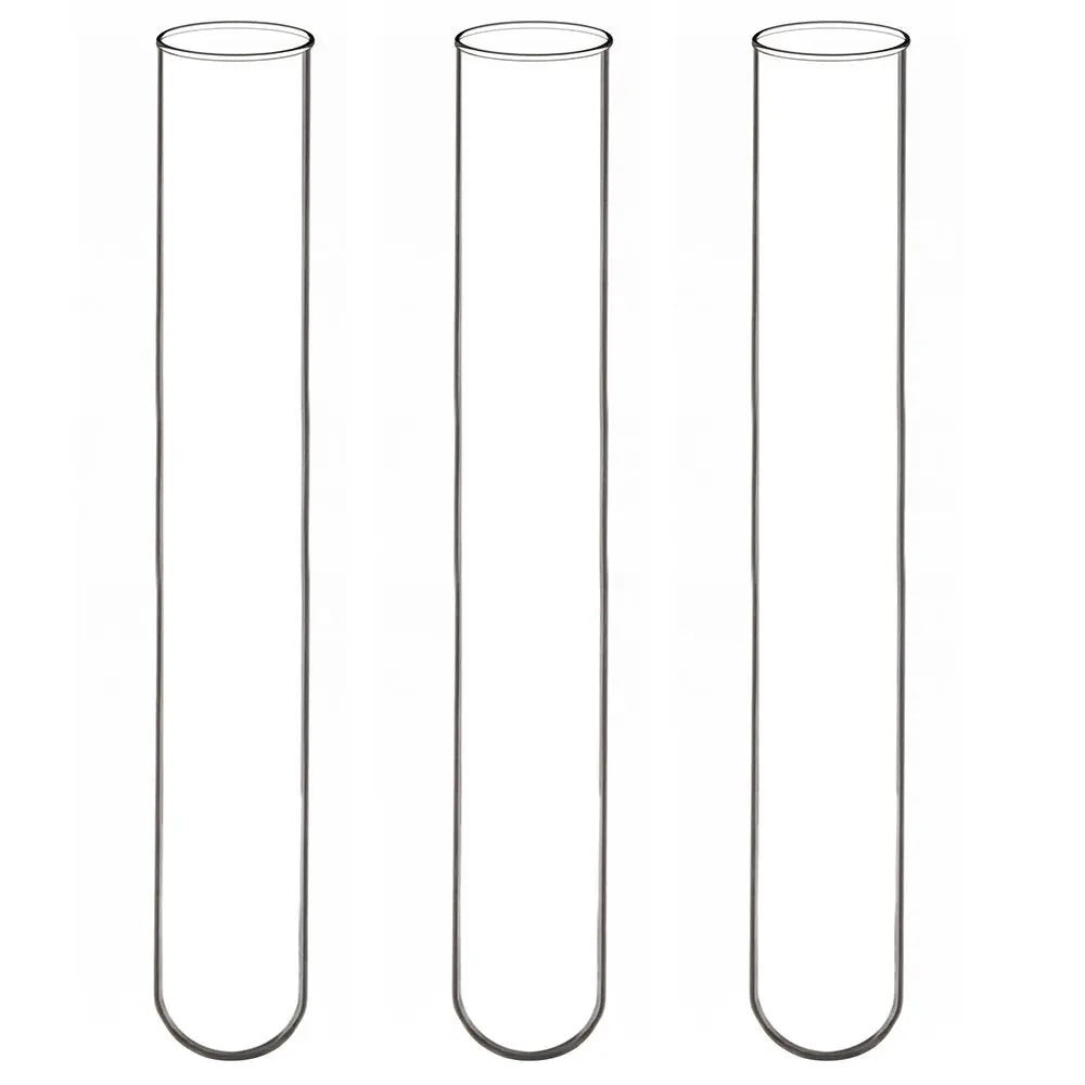 30 Pack Borosilicate Glass Round Bottom Test Tubes, 15 mm OD X 100 mm Length