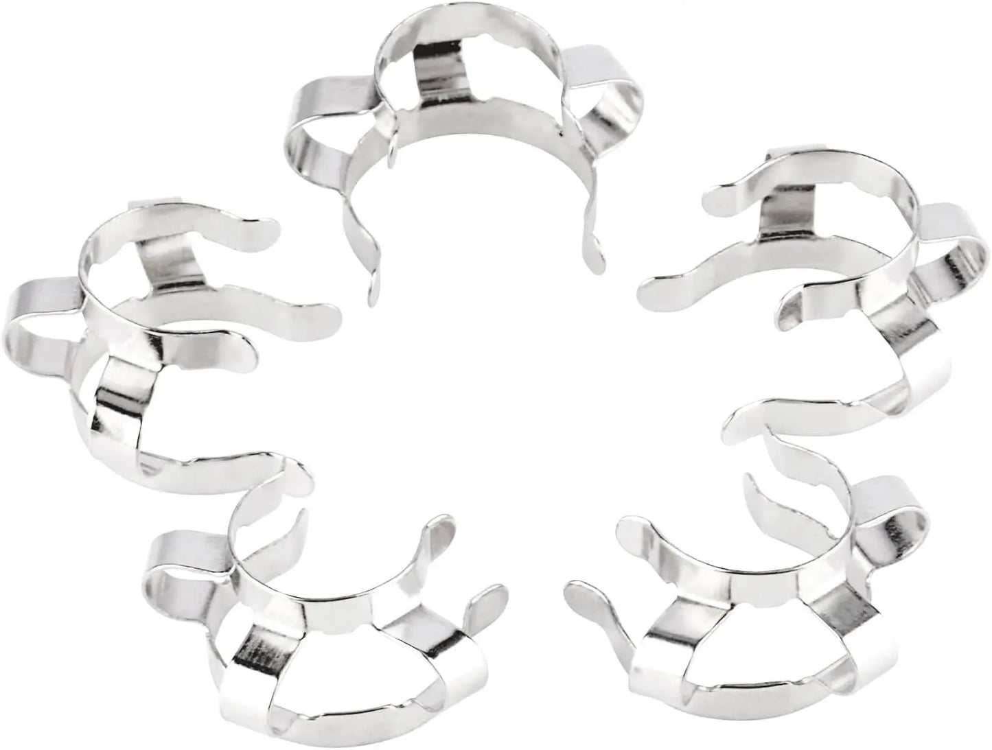Metal Joint Clips, 5 pcs Lab Keck Clamp Keck Clips for Glass Ground Joint Lab Accessory