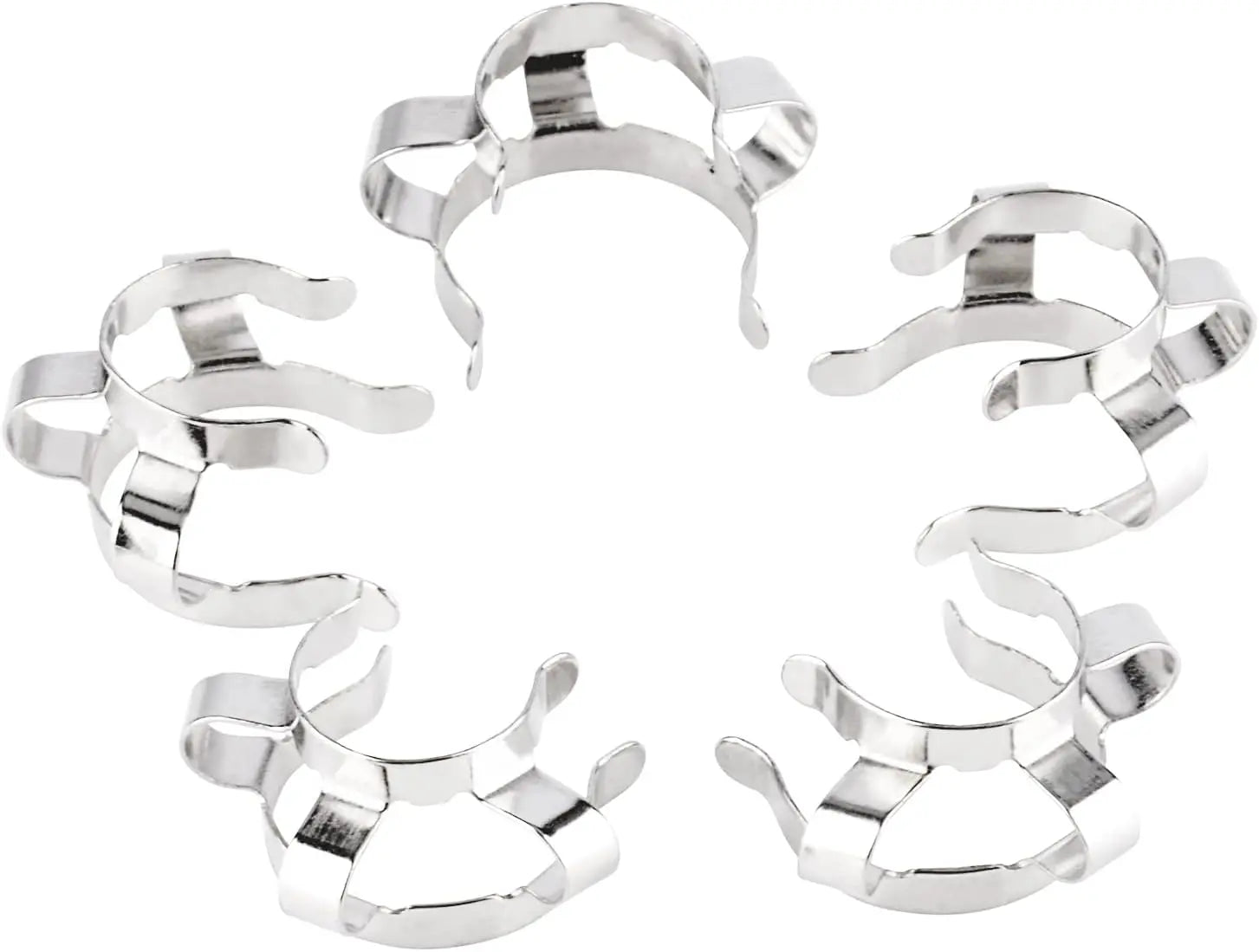 Metal Joint Clips, 5 pcs Lab Keck Clamp Keck Clips for Glass Ground Joint Lab Accessory