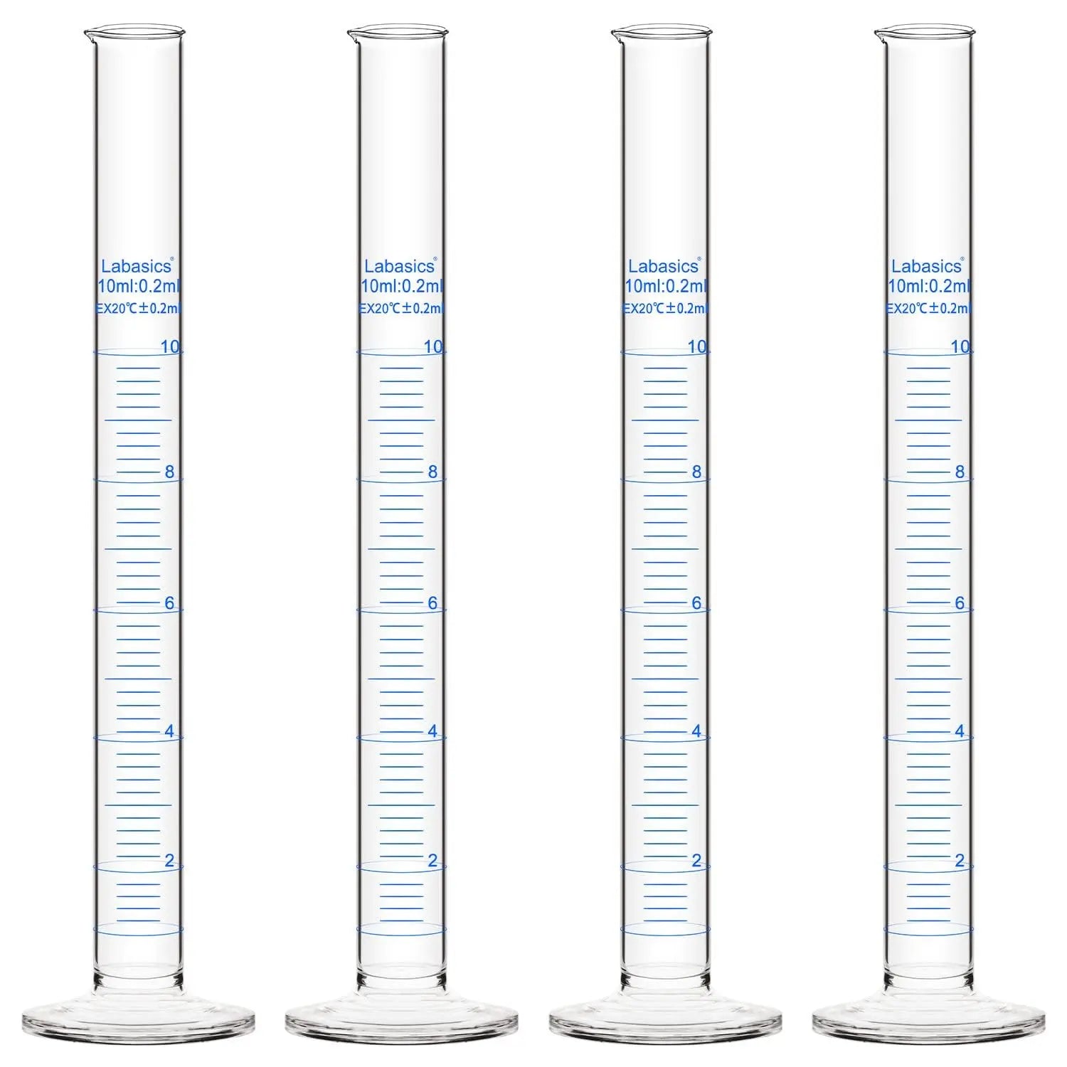 lab 50ml glass conical graduated measuring