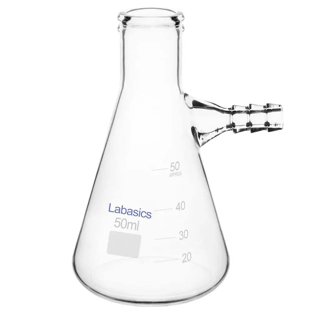 Filtering flask, 50 mL, narrow mouth, borosilicate glass, heat-resistant up to 250°C, for small-scale vacuum filtration