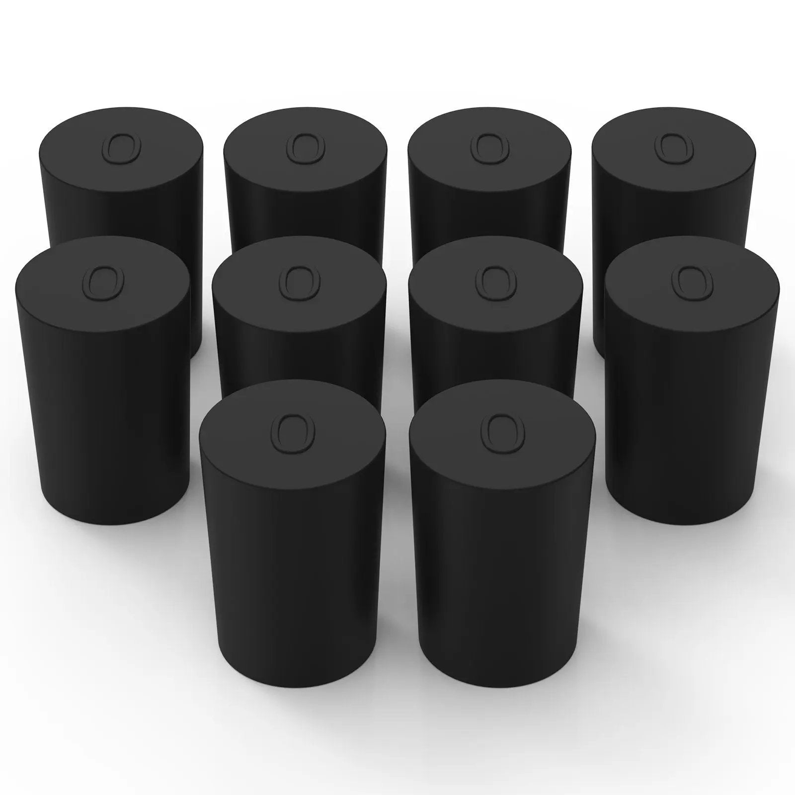 Rubber Stopper, Conical Solid, Black, 5/10 Pack Labasics