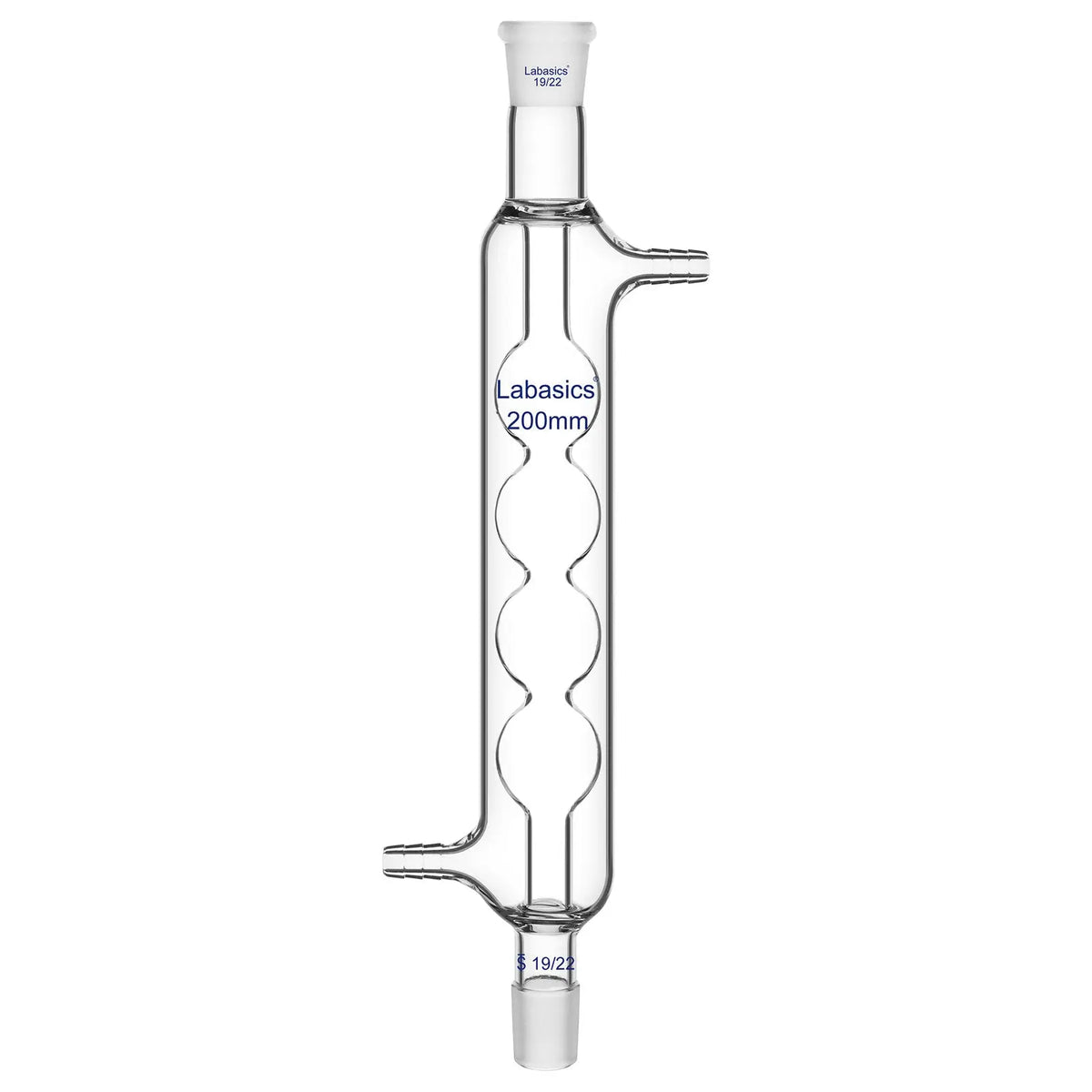 Glass Allihn condenser with 19/22 joints and 200 mm jacket length