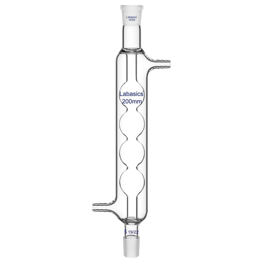 Glass Allihn condenser with 19/22 joints and 200 mm jacket length