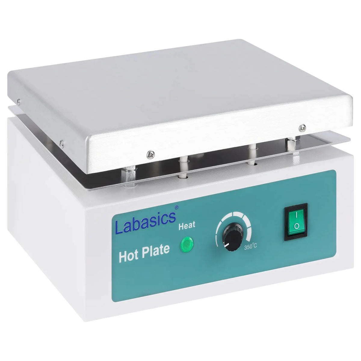 Aluminum heating plate 350°C with knob control and infinite adjustment