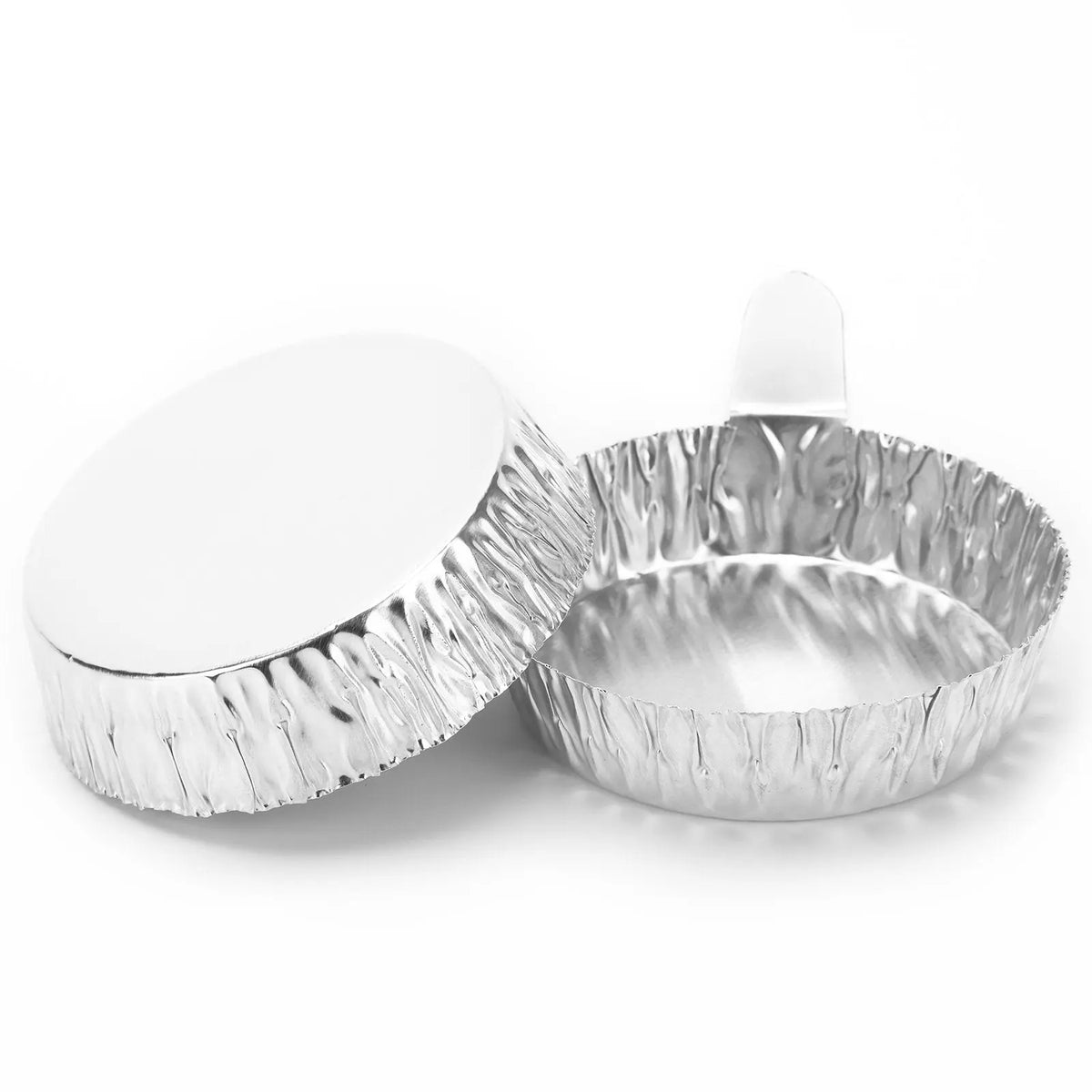 Labasics aluminum weighing dishes with handles, 42 mL capacity, 100 pack for laboratory use