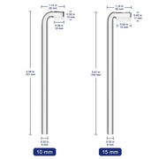 Bent Gas Dispersion Tube Dimensions with Glass Tube Size and Frit Core Measurements