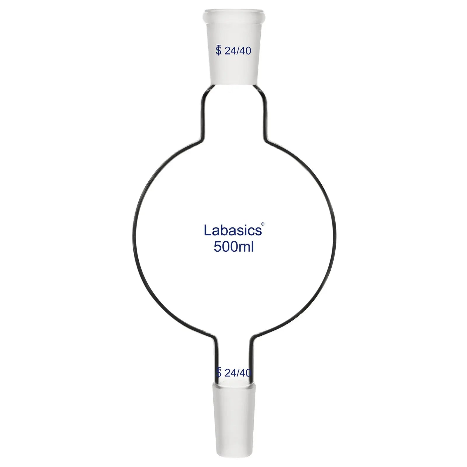 Chromatography reservoir, 500 mL, clear borosilicate glass, 24/40 joint, suitable for large-volume chromatography, chemical-resistant and reusable