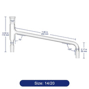 75 Degree Bent Glass Distilling Adapter Labasics