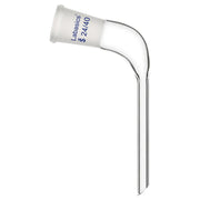 Borosilicate glass 105° angle distilling adapter, 24/40 joint, 10 mm diameter tail tube, heavy-duty and reusable for chemistry experiments