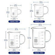 Laboratory Grade Glass Graduated Beaker Labasics