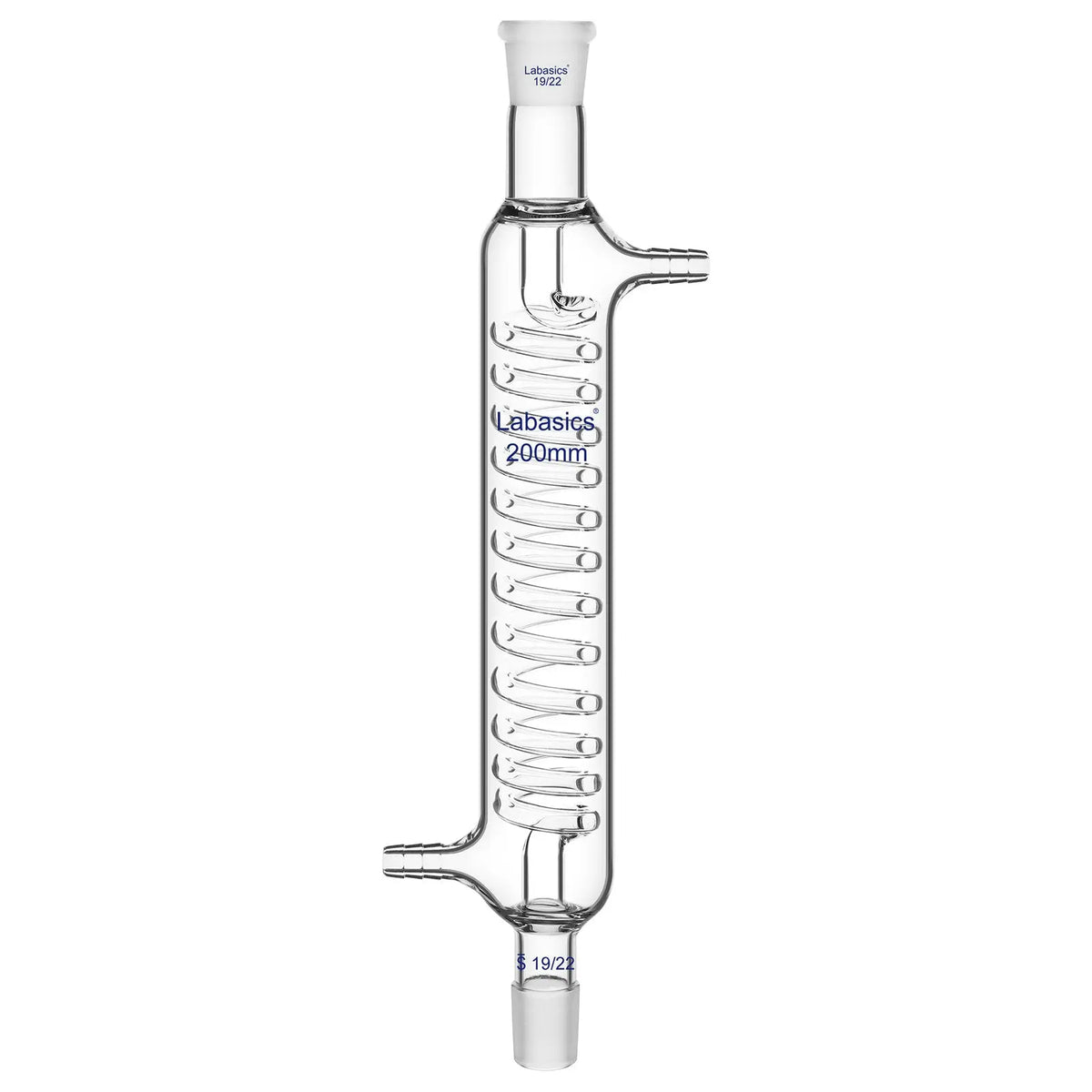 Glass Graham condenser with 19/22 joints and 200 mm jacket length