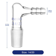 Inlet Adapter with Hose, 90 Degree Vacuum/Gas Bent Labasics