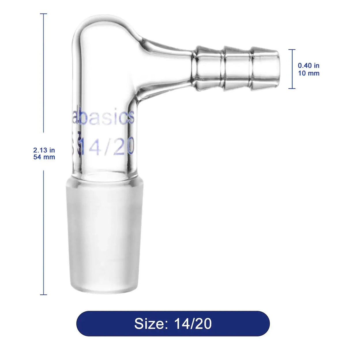 Inlet Adapter with Hose, 90 Degree Vacuum/Gas Bent Labasics