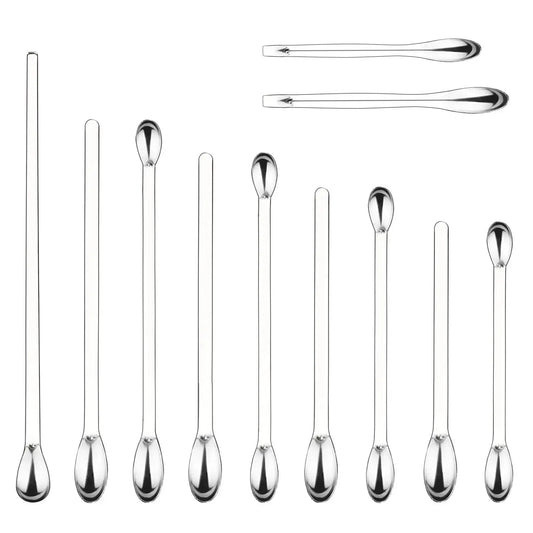 11 Pcs Lab Micro Spoon and Spatula Set Labasics