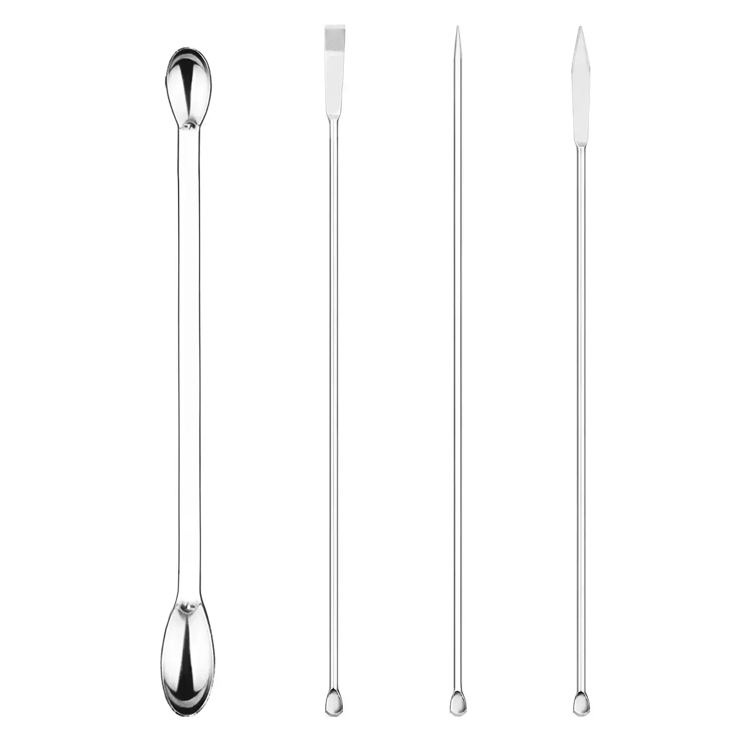 Labasics stainless steel micro spoon and spatula set 4 pack for laboratory sample handling