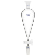 500 ml conical separatory funnel, glass body with 24/40 joint and PTFE stopcock, for laboratory solvent separation