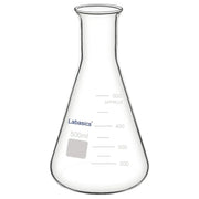 Erlenmeyer flask wide mouth, 500 mL, borosilicate glass, wide opening for convenient sample handling and chemical mixing