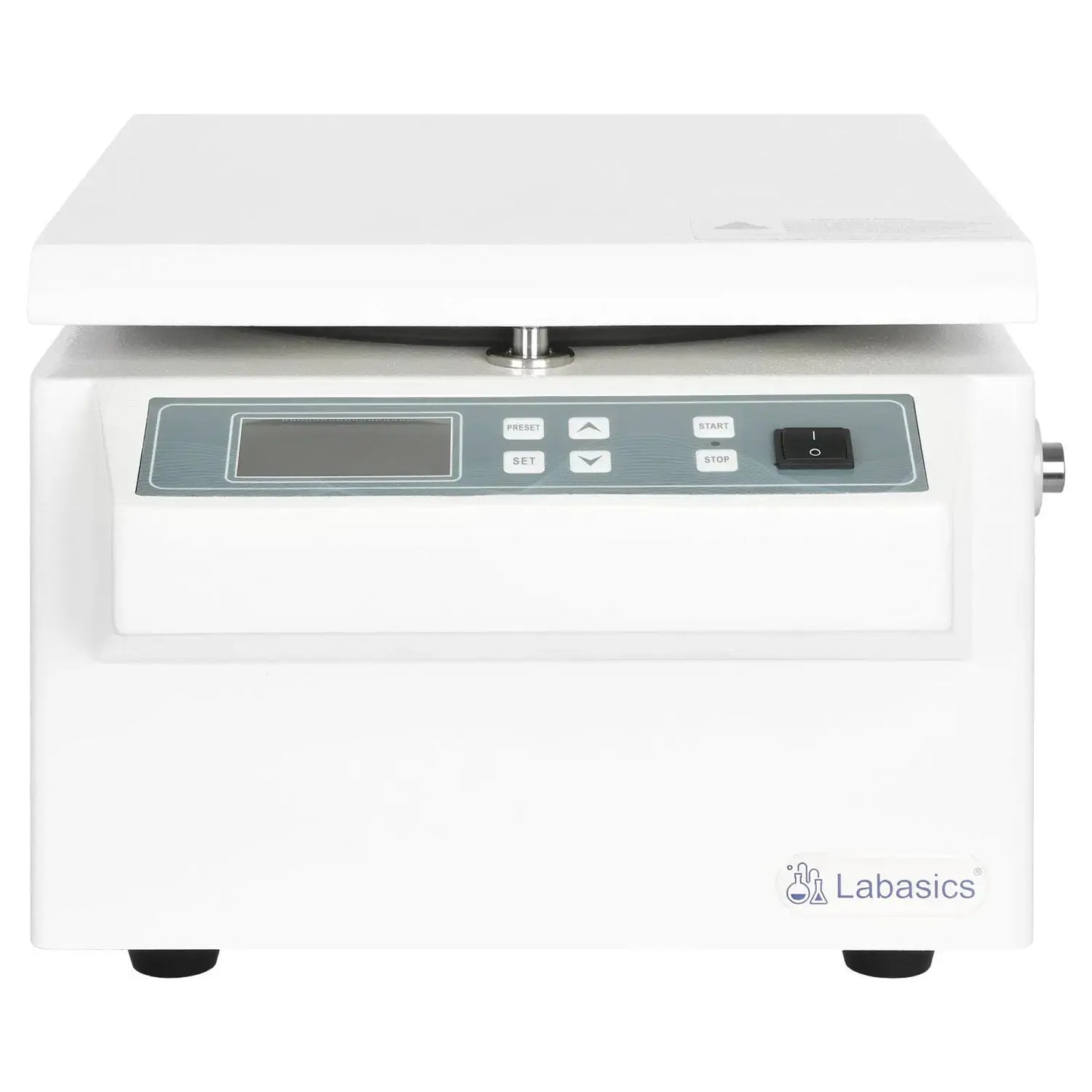Laboratory centrifuge with adjustable speed, time, and rotor number, 5000 RPM, 4400×g