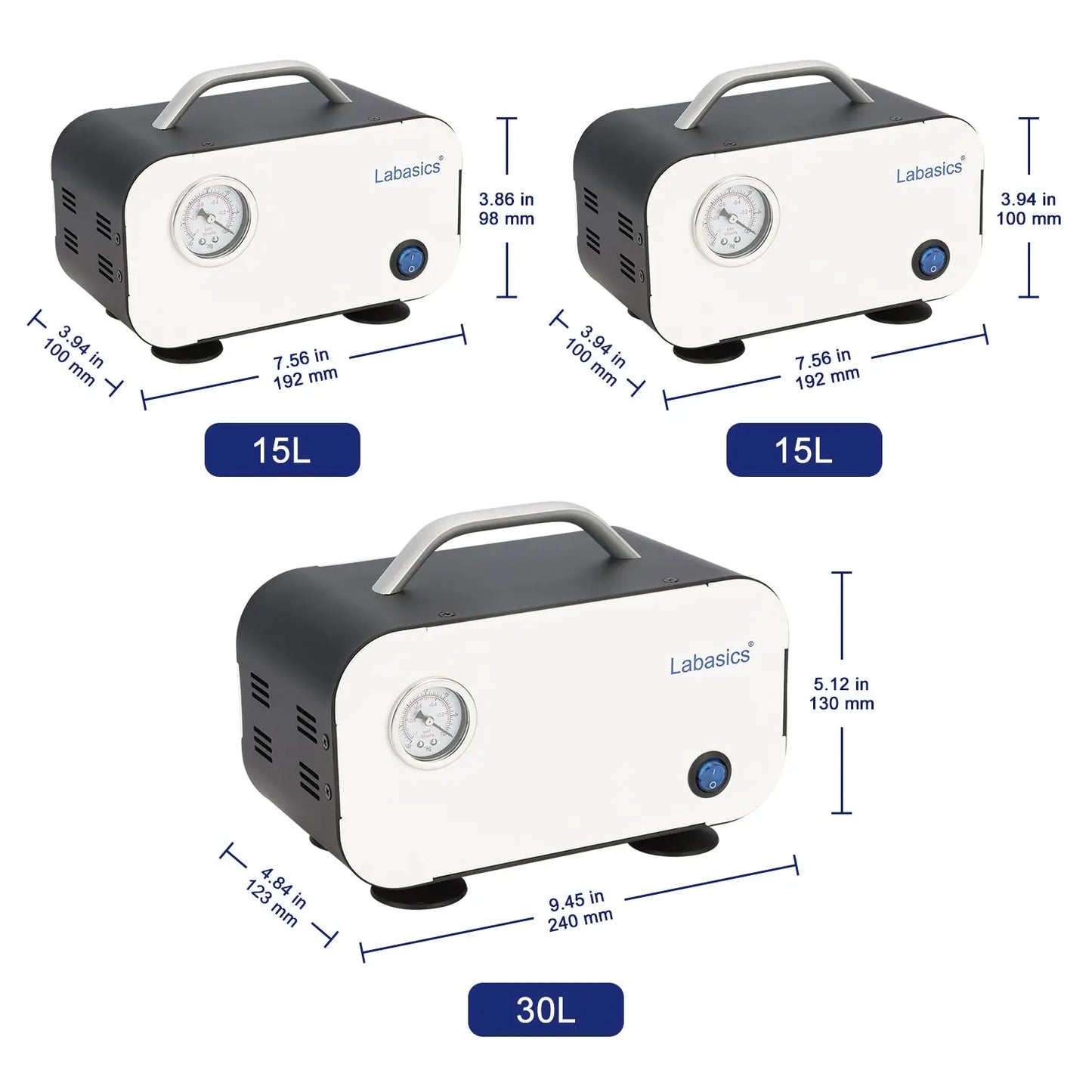 Oil Free Vacuum Pump Portable Pressure Pump, 10-30 L/min Labasics