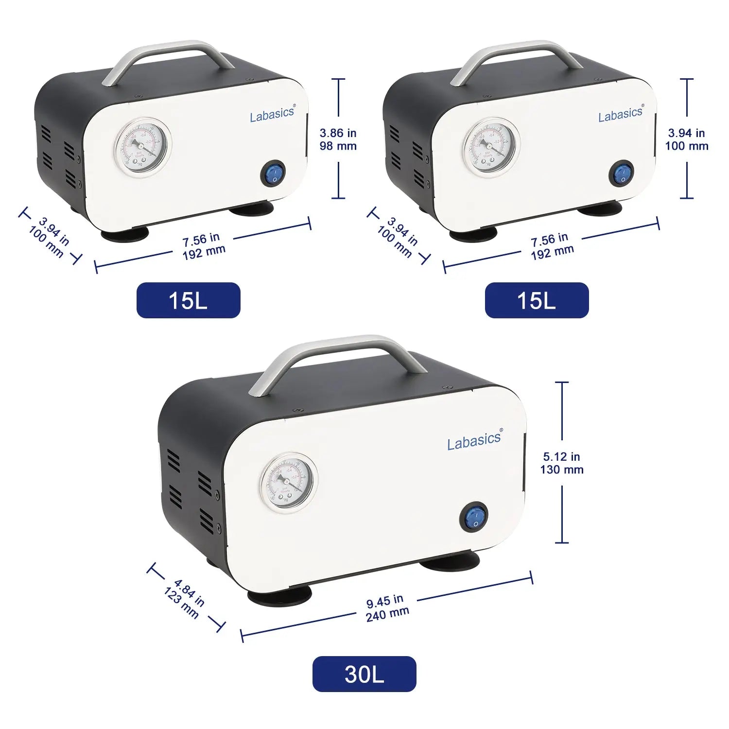 Oil Free Vacuum Pump Portable Pressure Pump, 10-30 L/min Labasics