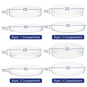 Plastic Petri Dishes, 10 Packs, 1-4 Compartments Labasics