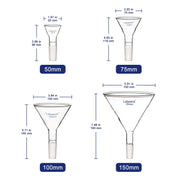 Glass Short Stem Powder Filter Funnel with 24/40 Inner Joint Labasics