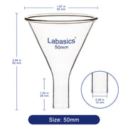 Glass Powder Funnel, 22 mm Stem Length Labasics