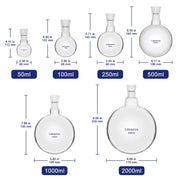 Glass Round Bottom Flask with 24/40 Standard Taper Outer Joint Labasics