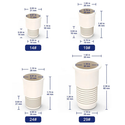 Rubber Flip-Top Stopper, Threaded Design, 10 Pack Labasics
